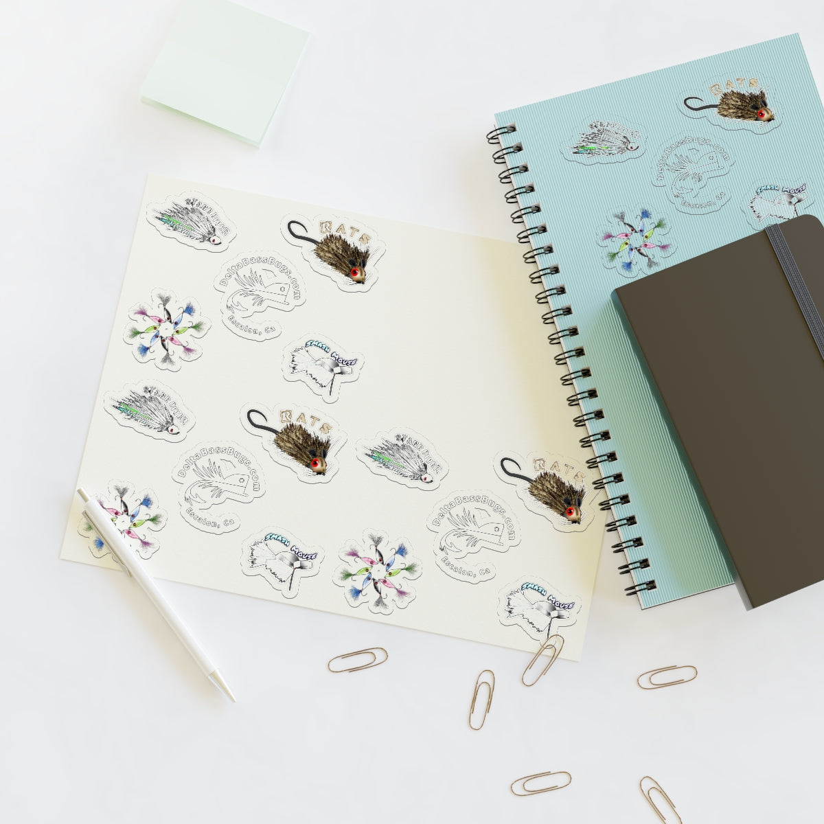 Delta Bass Bugs Hot Fly Sticker Sheets