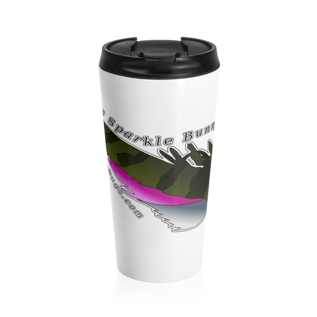 Rainbow Sparle Bunny Stainless Steel Travel Mug