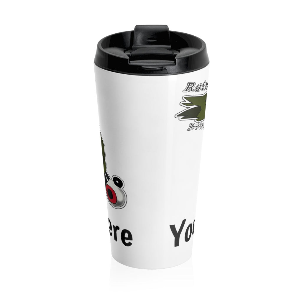 Personalized Rainbow Sparkle Bunny Stainless Steel Travel Mug