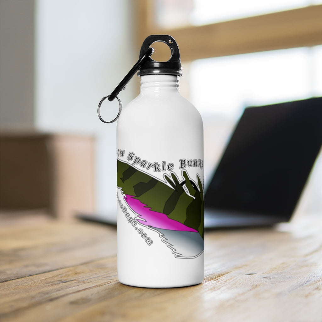 Rainbow Sparkle Bunny Stainless Steel Water Bottle