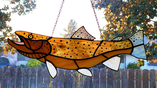 18in German Brown Stained Glass