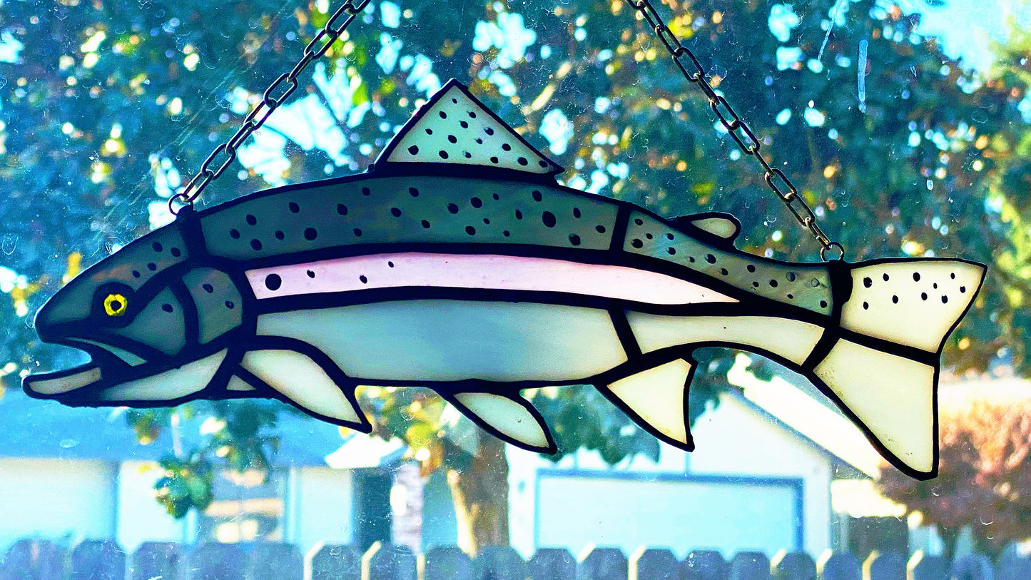 10in Steelhead Stained Glass
